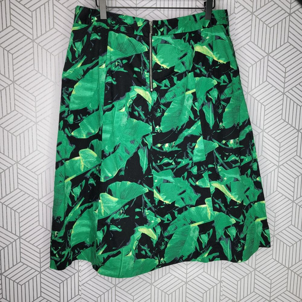 Vince Camuto Island Palm Pleat Skirt Sz 12 - Picture 3 of 12